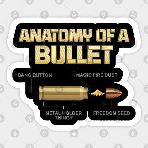 Gun Lover Gift, Anatomy Of A Pew Bullet Gun Shirt, Funny Bullet Gun, Gun Lover, Veteran Gift, Pew T-shirt, Gun Enthusiast, 2nd amendment Sticker by DESIGN SPOTLIGHT